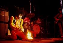 Jimi Hendrix Burning His Guitar